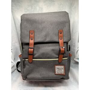 Mancio Slim Laptop Backpack Gray Adult Unisex